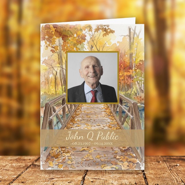 Fall Bridge Funeral Service Folded Programme (Creator Uploaded)