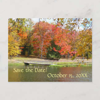 Fall Bridge Save the Date Postcard