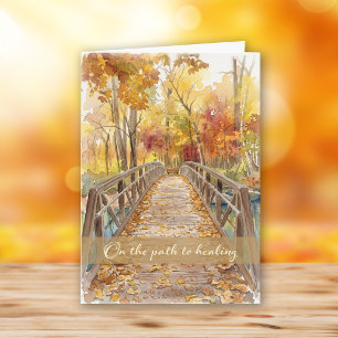Fall Bridge Sympathy Card