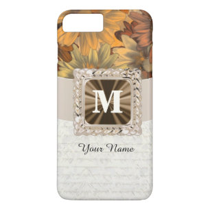 Fall brown floral personalised monogram Case-Mate iPhone case