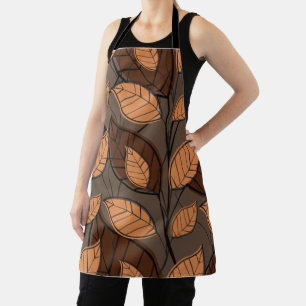 Fall Brown Leaves Apron