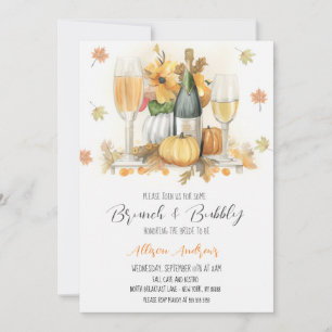 Fall Brunch Invitation, Brunch and Bubbly Invitation