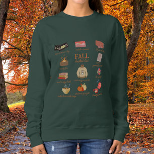 Fall Bucket List Cosy Illustration Design Sweatshirt