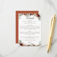Fall Burgundy & Burnt Orange Sage Florals Wedding