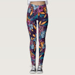 Fall Burgundy Navy Mustard Watercolor Flowers Art Leggings<br><div class="desc">This elegant and artsy pattern is perfect for the trendy and stylish woman. It features a hand-painted berry burgundy red, navy blue, mustard yellow, emerald green, and classic blue watercolor fall and autumn, flowers and leaves bouquet pattern on top of a simple purple burgundy background. It's an artistic, modern, country,...</div>