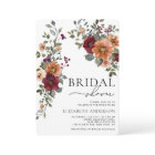 Fall Burgundy Terracotta Floral Bridal Shower