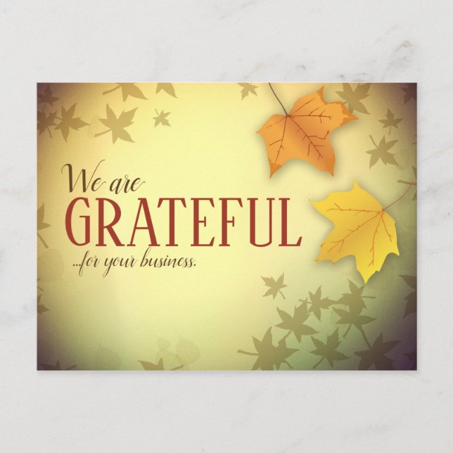 Fall Business Thanksgiving Postcards (Front)