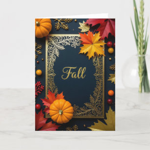 Fall Card, Happy Fall Card, Autumn Card,Halloween  Holiday Card