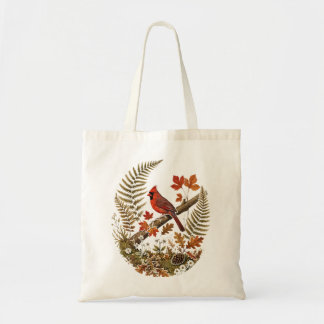 Fall Cardinal Bird Tote Bag