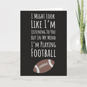 Fall Cards For Football Players Fans Typography
