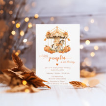 Fall Carousel pumpkin is on the way baby shower