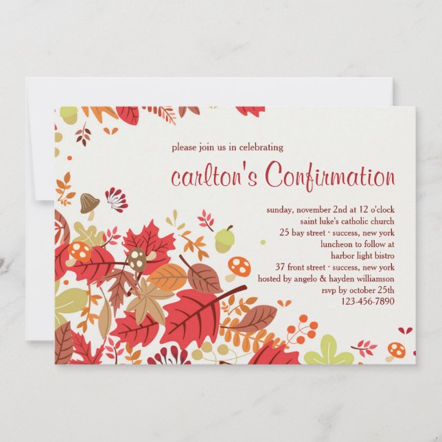 Fall Cascade Invitation (Front)