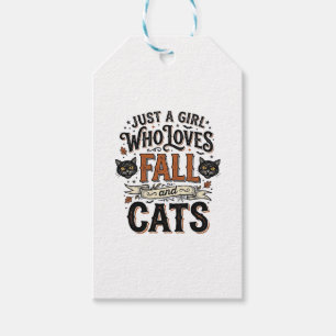 Fall Cat Lover Vintage Halloween Shirt Design_1 Gift Tags