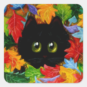 Fall Cat Stickers Creationarts