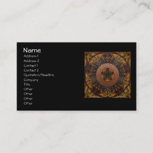 Fall Celtic Knot Circle Business Card