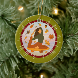 Fall Ceramic Tree Decoration