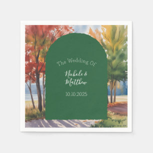 Fall Changing of the Leaves Wedding Napkin
