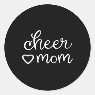 Fall Cheer Mum Cheerleading Cheerleader Mama Mothe Classic Round Sticker