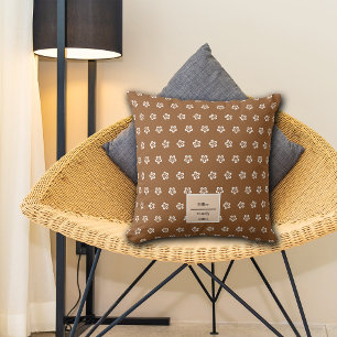 Fall Chestnut Flowers Custom Name Cushion