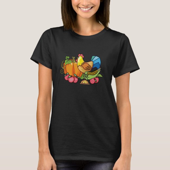 Fall Chicken womens fun t-shirt (Front)