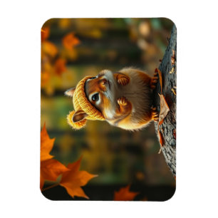 Fall Chipmunk Magnet