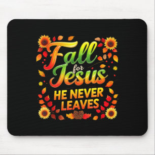 Fall Christian Thanksgiving Autumn Jesus My Favour Mouse Pad