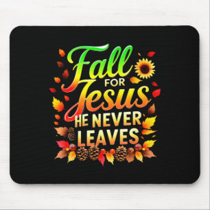 Fall Christian Thanksgiving Jesus My Favourite Sea Mouse Pad