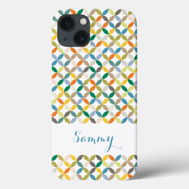 Fall circle leaf graphic pattern name Case-Mate iPhone case (Back)