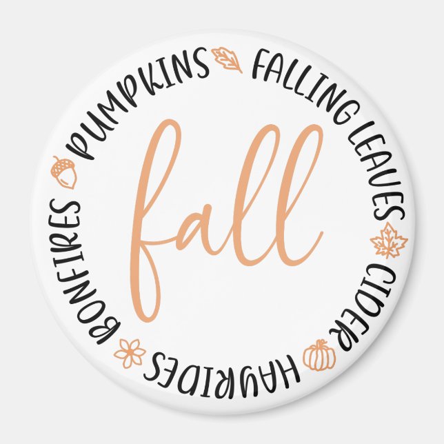 Fall Circle Magnet (Front)