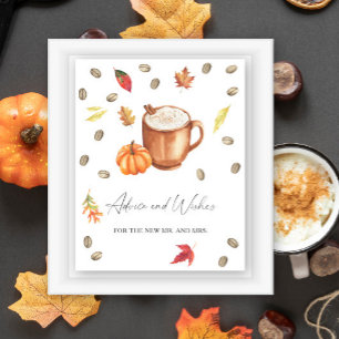 Fall Coffee - Advice and Wishes for Newlyweds Poster