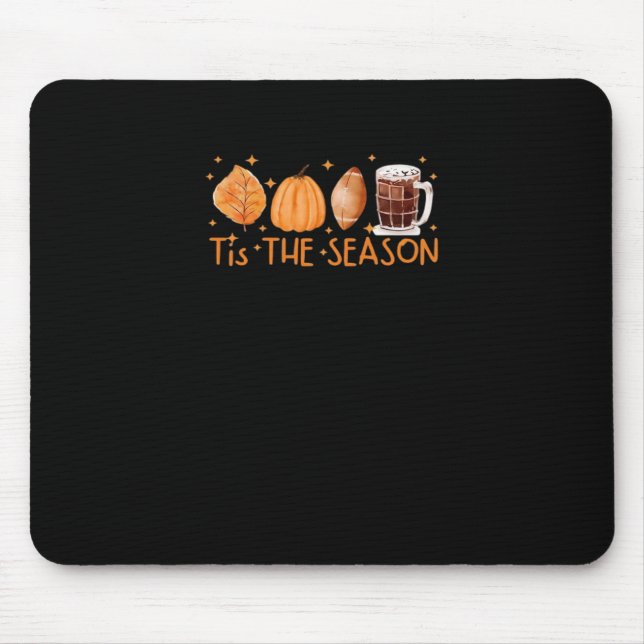 Fall Coffee Cute Lover Halloween Pumpkin Latte Dri Mouse Pad (Front)
