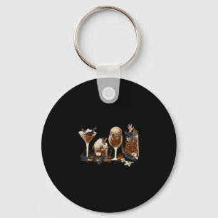 Fall Coffee Halloween Pumpkin Spice Autumn Season Key Ring