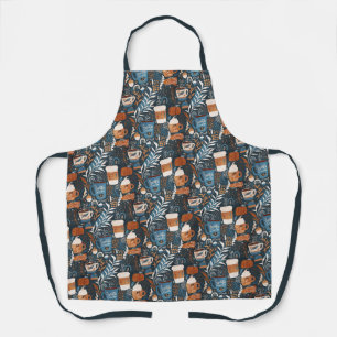 Fall Coffee Kitchen Apron