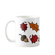 Fall Coffee Mug - Leaves & Acorns