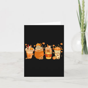 Fall Coffee Pumpkin Spice Latte Drinks Autumn Than Card