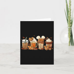 Fall Coffee Pumpkin Spice Latte Iced Warm Cozy Aut Card