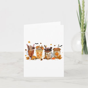 Fall Coffee Pumpkin Spice Latte Thanksgiving Coffe Card