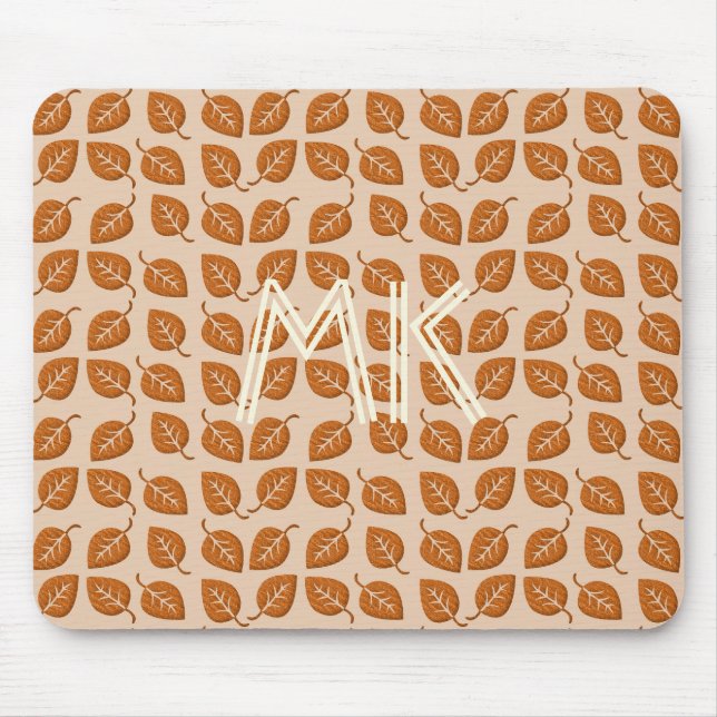 Fall Collection  Bright Orange Leaf  Mousepad (Front)