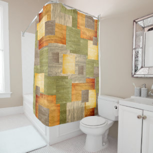 Fall Color Blocks Shower Curtain