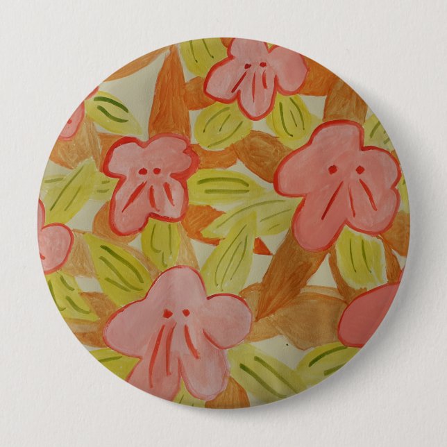 Fall Colored Flowers Badge (Front)