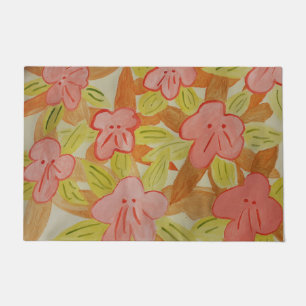 Fall Colored Flowers Doormat