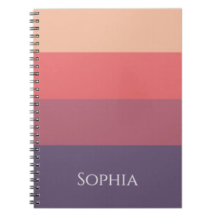 Fall Colored Stripes- Notebook