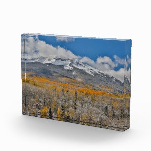 Fall Colors Aspens &    Rocky Mountains, Colorado Photo Block