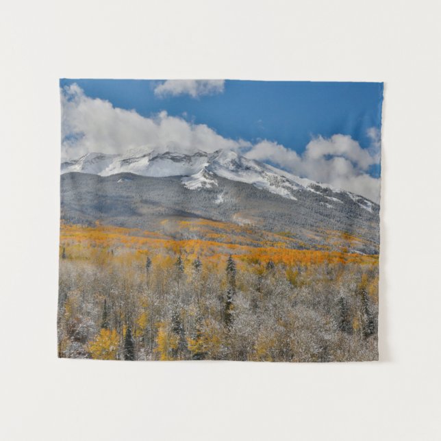 Fall Colors Aspens &  | Rocky Mountains, Colorado Tapestry (Front (Horizontal))