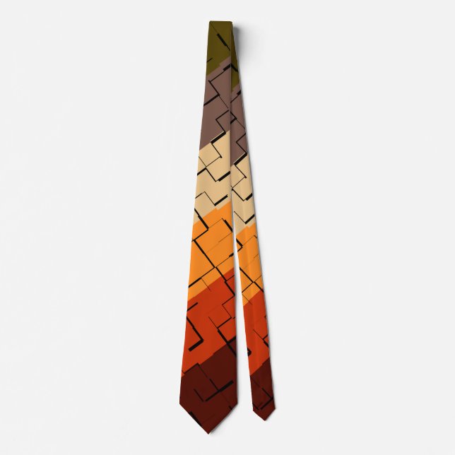 Fall Colour Abstract Pattern Tie (Front)
