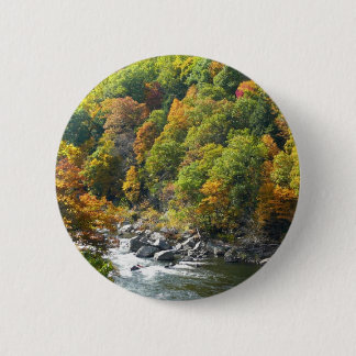 Fall Colour at Ohiopyle State Park 6 Cm Round Badge