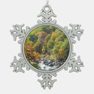 Fall Colour at Ohiopyle State Park Snowflake Pewter Christmas Ornament