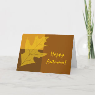 Fall Colour Block Happy Autumn Card