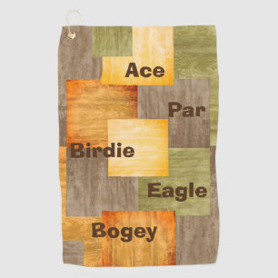 Fall Colour Blocks Golf Terms Towel