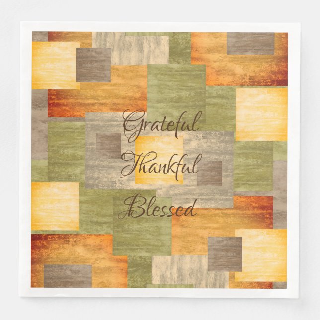 Fall Colour Blocks Napkin (Front)